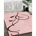 thumbnail image 3 of Ahgly Company Machine Washable Indoor Rectangle Transitional Pink Bubble Gum Pink Area Rugs, 7' x 9', 3 of 7