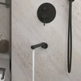 thumbnail image 6 of Boyel Living Shower System 10 in Wall Mount Rainfall Shower Head with Handheld Shower and Bathtub Tub Spout,3-function Bathroom Round Shower Combo Set ,Shower Set Tub Faucet in Matte Black, 6 of 10