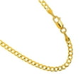 thumbnail image 4 of JewelStop 14k Solid Yellow Gold 3.6 mm Cuban Curb Chain Necklace, Lobster Claw Clasp-22 Inches, 8.1gr., 4 of 6