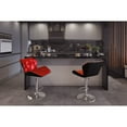 thumbnail image 7 of Modern Home Spyder Contemporary Adjustable Height Barstool/Bar Chair (Black/Red), 7 of 7