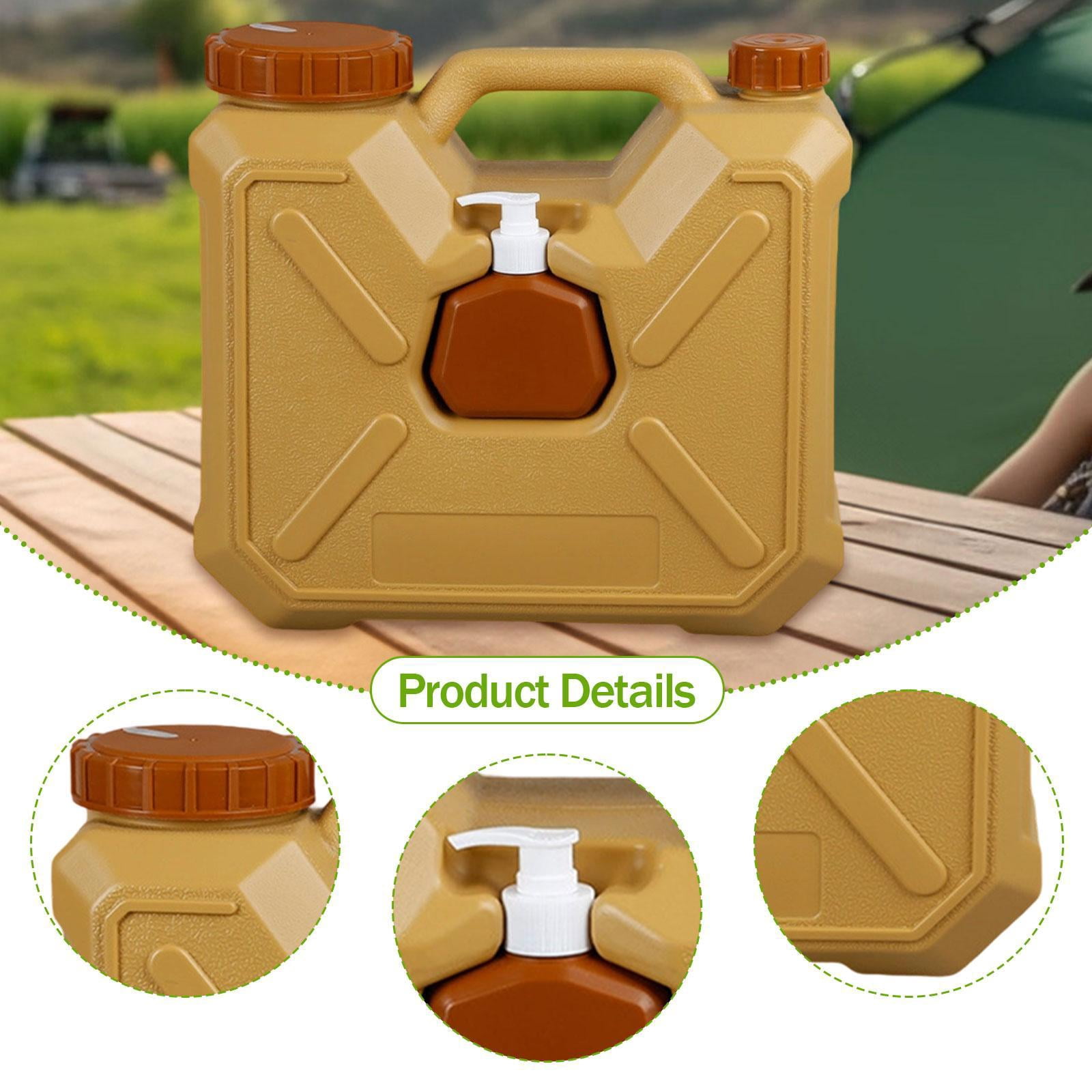 simhoa Water Container with Faucet Outdoor Camping Jug Multifunctional Portable Water Carrier Tank for RV Backpacking Picnic Camping 12L