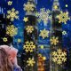 thumbnail image 4 of Pegatinas doradas de Navidad para el hogar, adornos navideños de Papá Noel, alce, copo de nieve, para ventana, 2023, 4 of 4