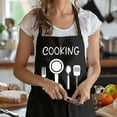 thumbnail image 4 of Cooking Aprons for Women with 2 Pockets,Baking Cute Apron,Kiss The Cook And Bring Me A Wine, Mothers Day, 4 of 5