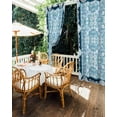 thumbnail image 5 of nqOlkjepod Outdoor Curtains for Patio Waterproof, Light Blue White Flowers Outdoor Privacy Panels Grommet, Rustic Vintage Botanical Leaves Blackout Outside Curtains for Porch 54"x84", 2 Panels, 5 of 8