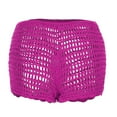 thumbnail image 6 of Swim Shorts For Women Lace Tummy Control High Cut Bathing Suit Comfortable Ruched Scrunch Swimsuit Bottom Hot Pink S, 6 of 8