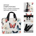 thumbnail image 4 of FORMRS 16" Laptop Bag Carrying Sleeve Case with Handle Travel Shoulder Briefcase, Beige Butterflies, 4 of 8