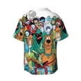 thumbnail image 6 of Lsque Scooby-Doo print Men's Cuban Collar Short Sleeve Shirt Summer Beachwear Casual Button Down Fashionable Vacation Leisure Shirt-3X-Large, 6 of 7