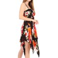 thumbnail image 3 of Sakkas Kiera Women's Tube Spaghetti Strap Floral Print Summer Casual Short Dress - B-Red - One Size, 3 of 5