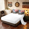 thumbnail image 5 of Manfei Vintage American Flag Twin Bedding, Retro Rustic Truck Bedding Comforter Set, Blue Brown, Reversible 7 Pieces, 5 of 6