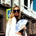 thumbnail image 3 of Hand Fans for Women Foldable, Paper Fans Handheld, Chinese Fan & Japanese Fan for Party, Bamboo Silk Folding Hand Fan for Wedding & Home Decoration, 3 of 6