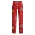 thumbnail image 7 of Hearthz Christmas Pajama Pants for Women Winter Wide Leg Pj Bottoms for Women Fall Drawstring Womens Lounge Pants, 7 of 7