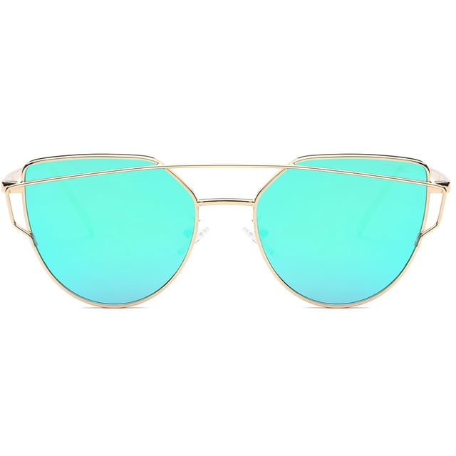 Lentes de Sol SOJOS Ojo de Gato SJ1001 para Mujer con Lentes Espejados