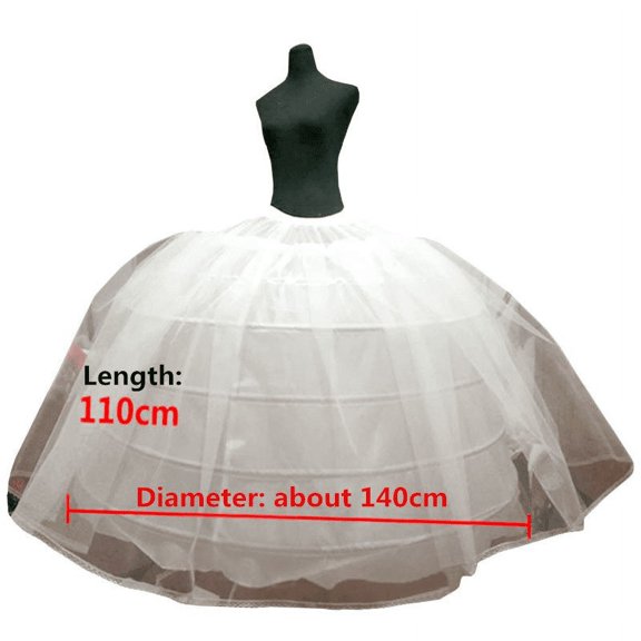 High Quality 6 Hoops Petticoats Underskirt For Big Ball Gown Wedding Dresses Bridal Gowns Wedding Accessory Crinoline jupon
