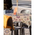 thumbnail image 5 of Outdoor Tablecloth with Umbrella Hole for Patio/Picnic/Party/Camping, Boho Southwest Waterproof Table Cloth Square Cover Washable, Vintage Country Ethnic Nation Motifs 60"x 60", 5 of 7