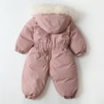 thumbnail image 5 of Tiweut Baby Snowsuit Boys Girls Winter Thicken Hooded Long Sleeve Jumpsuit Coat Toddler Windproof Warm Outwear Snow Wear 6-12 M, 5 of 9