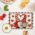 thumbnail image 2 of Set of 4 Rectangular Placemats with Heart and Bow Print Decorative Table Mats for Dining Kitchen Home Use, 2 of 3