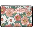 thumbnail image 1 of Pink White Daisy Flower Printed Indoor Door Mat, Welcome Home Floral Mats Non-Slip Absorbent Floor Mats Doormat Rugs for Home, Machine Washable Entry Rug Entrance Mat, Anti-Slip Pad, 1 of 8