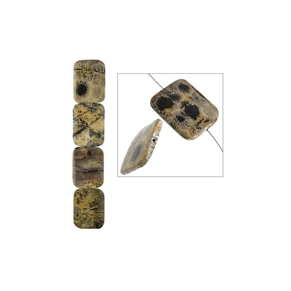 John Bead SP 8" Artistic Stone 30x40mm Rectangle