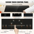 thumbnail image 5 of KFFKFF Sleek Electric Stove Top, Size: 23.2x20.5", Includes 4 Burners, 240V, Ceramic Top with Touch Control, Built-in Timer & Child Lock, 9 Heat Levels for Diverse Cooking Requirements, 5 of 9