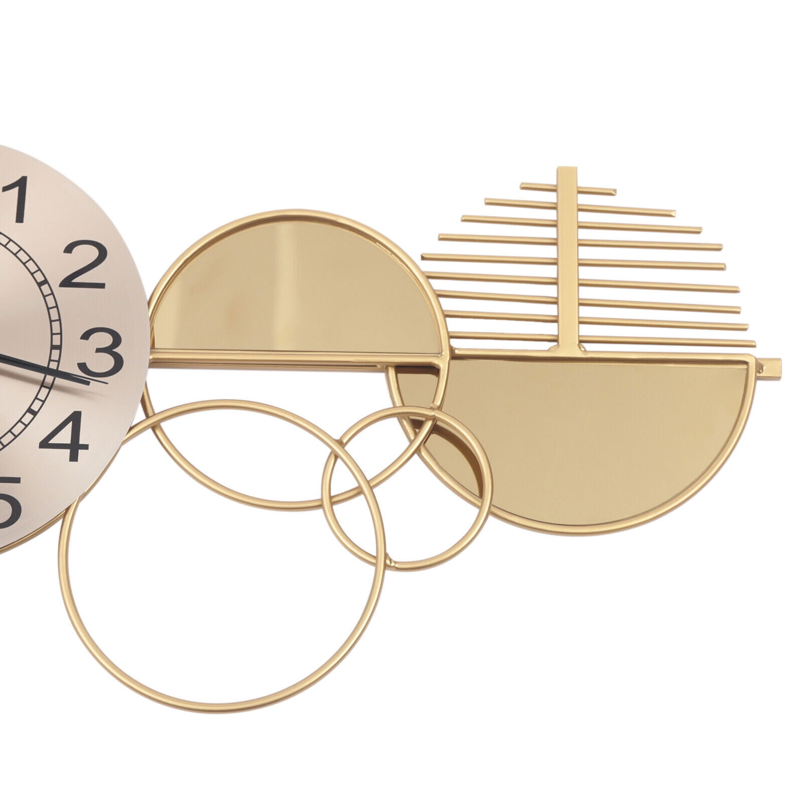 Modern Wall Clock Mid Century Living Large Metal Gold Clock Home Decor