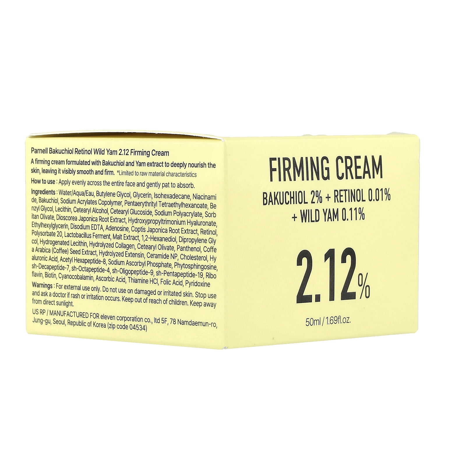 Parnell Bakuchiol Retinol Wild Yam 2.12 Firming Cream, 1.69 fl oz (50 ml)