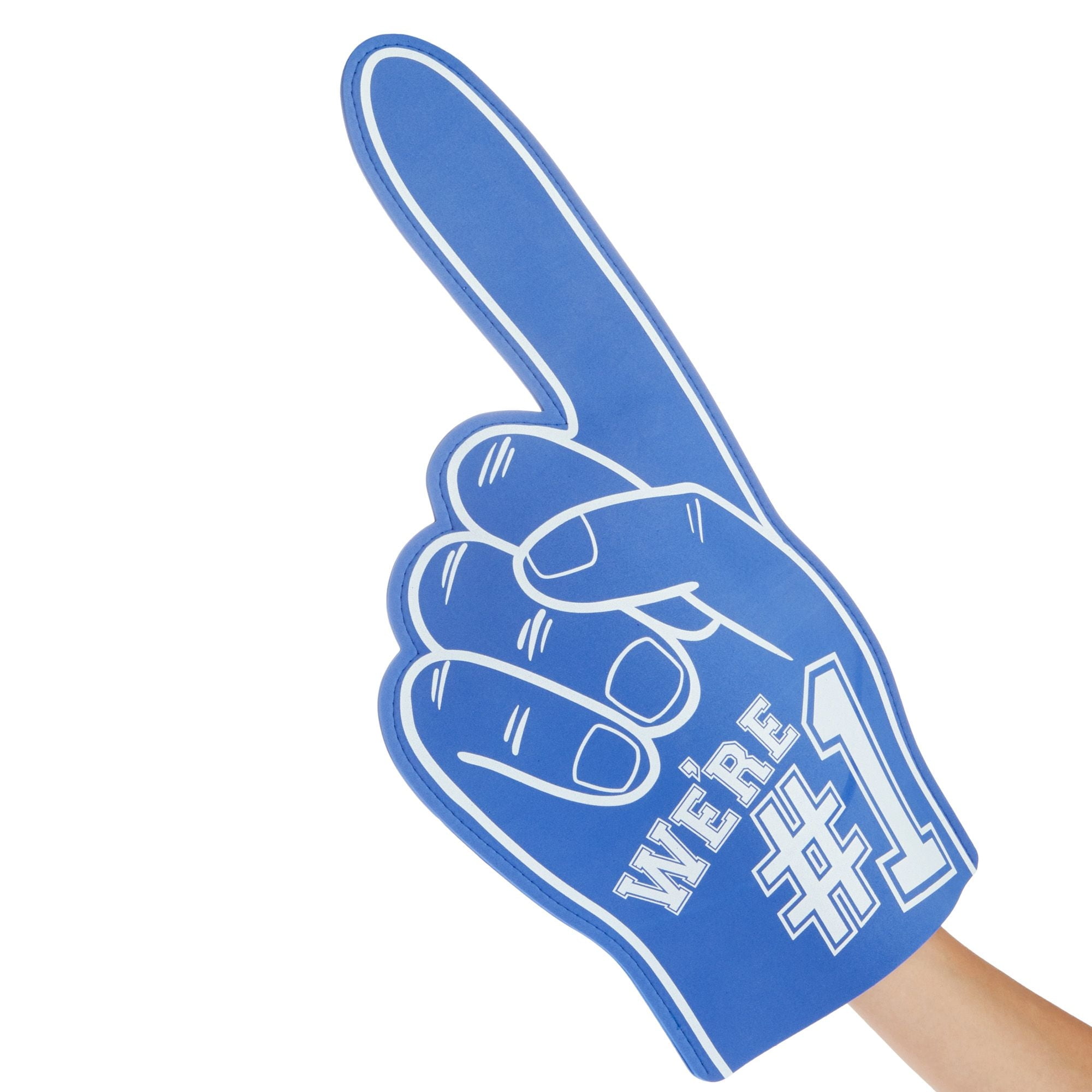 Number One Blue Foam Hand transparent PNG - StickPNG