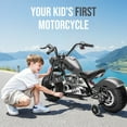 thumbnail image 4 of 36V Electric Dirt Bike for Kids Teens, 350W Brushless Motor Ride On Motorcycle, 15.5 MPH, Rear Suspension, Bluetooth Music, Rubber Tires, Ride On Electric Motorcycle Toy for 13+ Yrs Boys Girls, Gray, 4 of 9