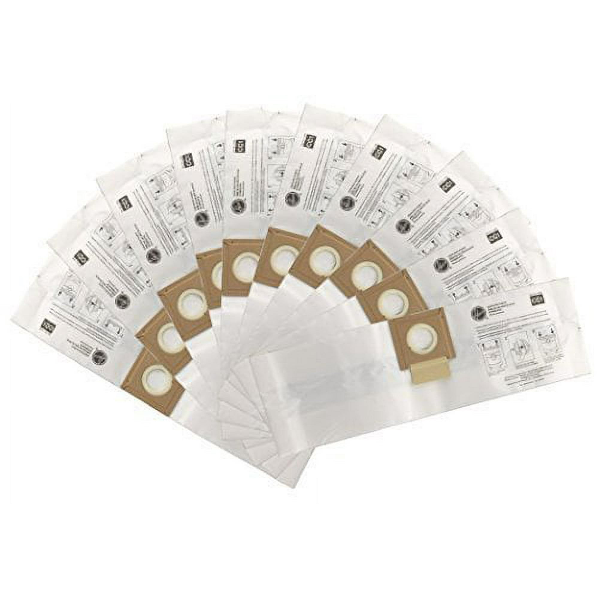 10 Hoover HushTone Canister Vacuum Bags, AH10163 CC1 Standard Filtration,10 Pack Vacuum Cleaner Bags