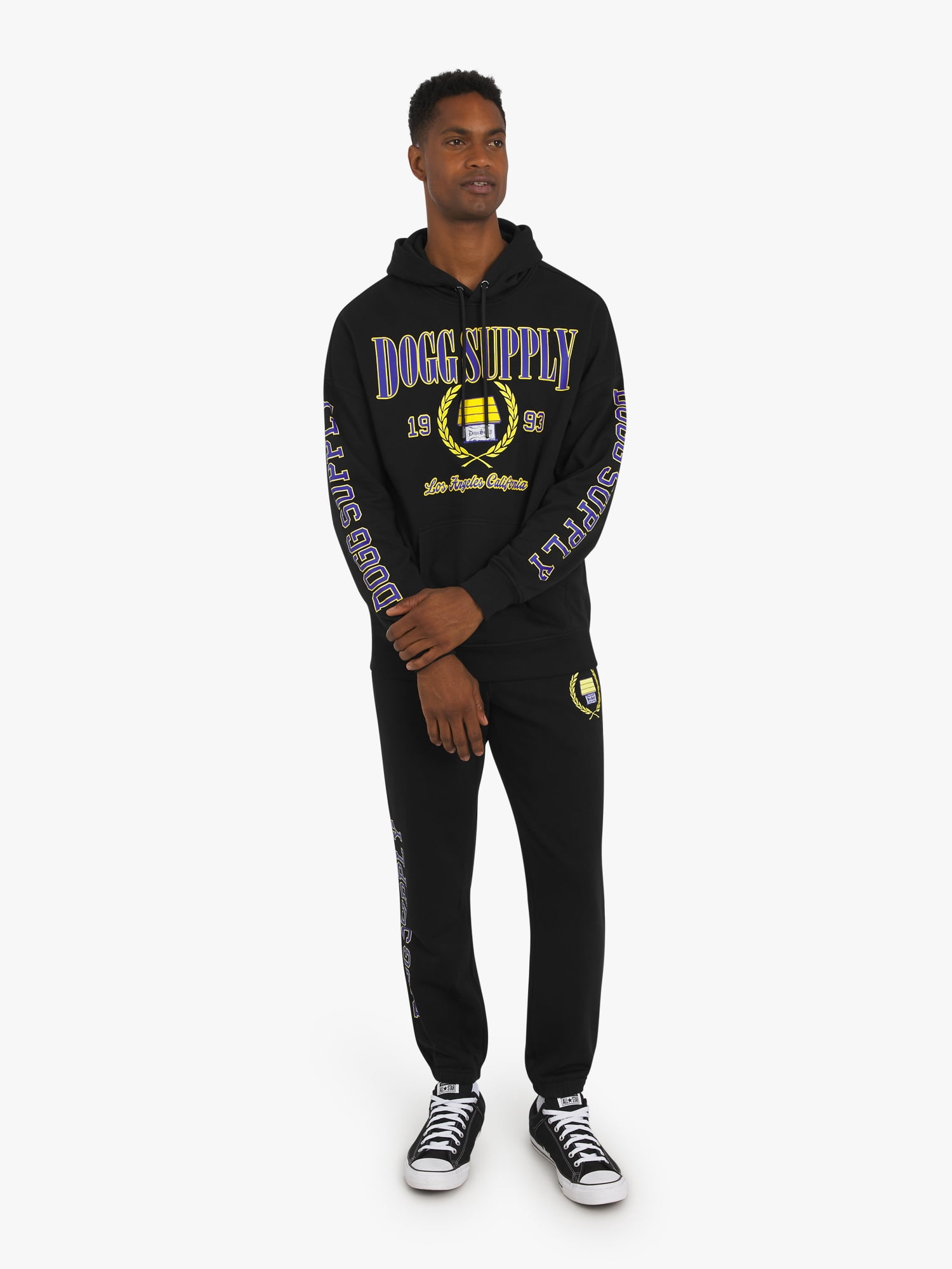 Dogg Supply by Snoop Dogg All-Gender Young Men's and Women's Collegiate Sweatshirt Hoodie, Sizes XS - 5XL