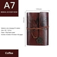 thumbnail image 2 of PENGXIANG Loose-leaf Refillable Notebook Lightweight Portable Notebook for Travelers Writers  Brown A7, 2 of 8