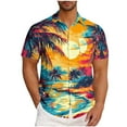 thumbnail image 2 of ZRGHAOYLQ Mens Casual Hawaiian Shirts Short Sleeve Button Down Tropical T Shirts Summer Beach Palm Tree Graphic Tees Big and Tall Plus Size Lapel Tshirts, 2 of 6