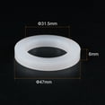 thumbnail image 2 of Uxcell 1-1/4" DN32 Silicone Rubber Flat Washer Quick Connector Gasket White, 2 of 5