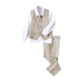 thumbnail image 1 of Traje de boda Suit YuanLu para niños, corte ajustado, talla 12, color champán, 1 of 7