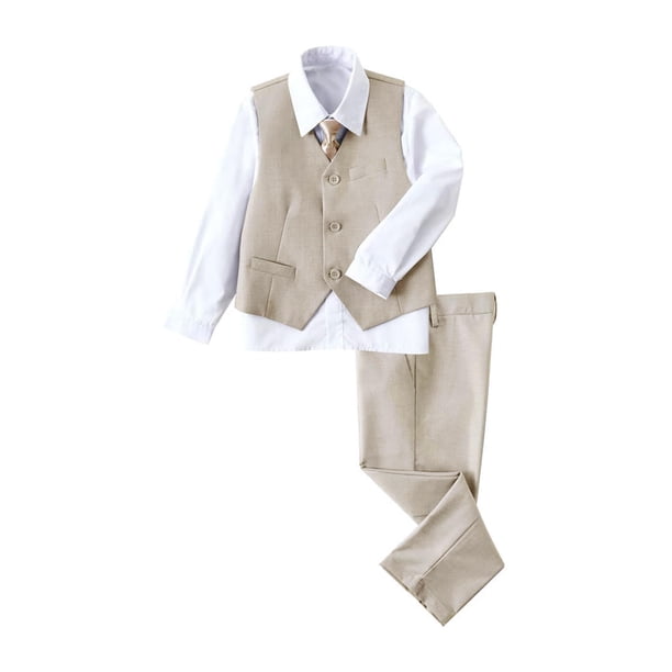 Traje de boda Suit YuanLu para niños, corte ajustado, talla 12, color champán