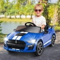 thumbnail image 3 of Licensed Ford Mustang GT500 Ride on Car for Kids by OLAKIDS, Battery Powered Electric Vehicle with Remote Control, Headlight, Power Display, USB, Music, Radio, Aged 3-8, 3 of 10