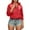 1018Red208, variant on VNKIDY Sweatshirt Women Distressed Denim Hoodie Asymmetrical Jacket Long Sleeve Zip Up Outerwear With Cowl Neck Front Pockets For Casual Streetwear Fashion Solid Color Coats Fashionable Dailywear