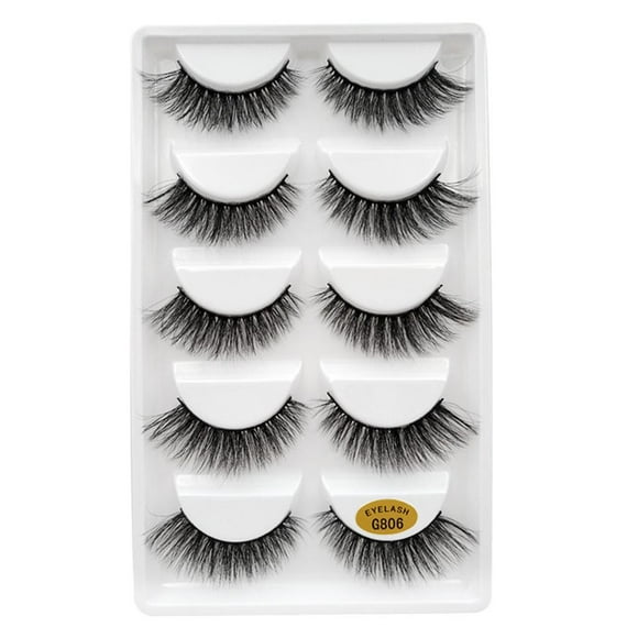 Extensión de Pestañas postizas Sunnimix 3D 5 Pares Largas para Mujeres #6