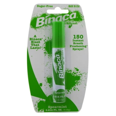 3 Pack - Binaca Aerosol Breath Spray SpearMint 0.20oz Each