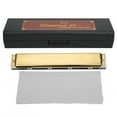 thumbnail image 3 of Filfeel Clear Pronunciation Metal Harmonica, 24 Hole Tremolo Harmonica, For Music Enthusiast Musical Instrument Wind Instrument Music Performance, 3 of 8