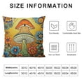 thumbnail image 5 of JEUXUS Retro Boho Floral Pillow Covers , Fun Throw Pillow Covers Mushroom Abstract Pillowcase Vintage Cute Hippie Rainbow Decorations Cushion Case for Bedroom Living Room, 5 of 5