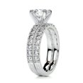 thumbnail image 2 of Bella Jewel Round Cut Brilliant 1.9 Ct Diamond Ring For Women's - 14K White Gold Plated Ring for Her - Wedding Ring - Solitaire with Accent Diamond Ring - Eternity Band Diamond Ring for Her, 2 of 3
