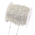 thumbnail image 1 of Cadena de bolas Bead Link Roll Durable Beads Strand Cobre Bola redonda Cadena de para llavero DIY Craft Tags Decoración Joyería Fabricación Estilo C Macarena Cadena de bolas, 1 of 4