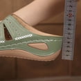 thumbnail image 7 of PiGOGI Women's Wedge Heel Sandals Hollow Out Stitching Non-Slip Comfortable Slide Slippers Summer Green 5.5, 7 of 7