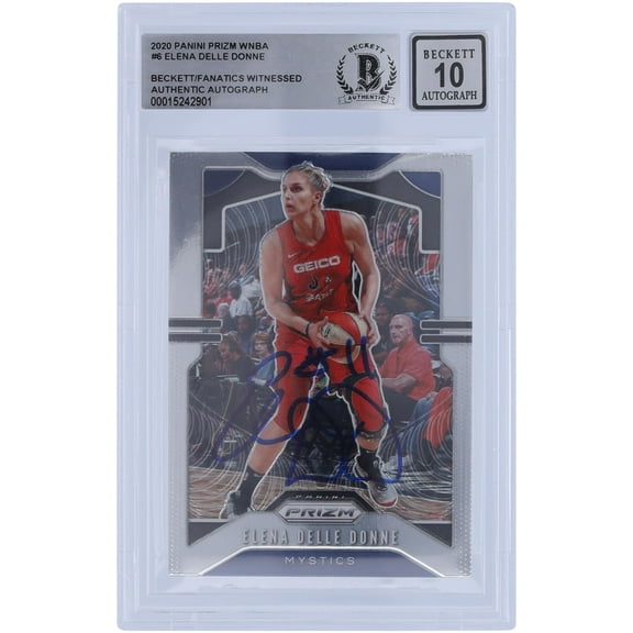 Elena Delle Donne Washington Mystics Autographed 2020 Panini Prizm #6 Beckett Fanatics Witnessed Authenticated 10 Card - Fanatics Authentic Certified