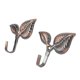 thumbnail image 5 of 8 X Leaf Shaped Curtain Wall Hooks Home Decor, Red Bronze, 5 of 5