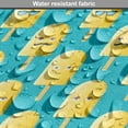 thumbnail image 5 of Yellow and Blue Dog Crate Cover, Lemon Flavor Ice Cream with Face Glasses and Mustache Fun Humor Graphic, Easy to Use Pet Kennel Cover for Medium Large Dogs, 35" x 23" x 27", Teal Yellow, by Ambesonne, 5 of 6