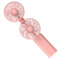 thumbnail image 2 of Ventilador Enfriador portátil de doble cabezal USB Recargable Mini ventilador ajustable Enfriador de verano portátil, Rosa Methold HA005690-04B, 2 of 6