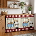 thumbnail image 3 of Chef Cabinet Curtain 32"Wx55"L, Dustproof Pantry Door Curtain with Self Adhesive Tape, Red Fruit Cake Hat Kitchen Gourmet Vintage Tall Storage Cover Privacy Drape for Bathroom Kitchen Laundry Room, 3 of 9
