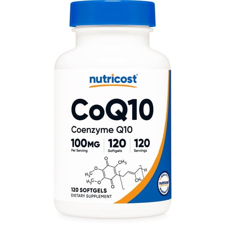Nutricost CoQ10 Softgels (120 Servings / 100 Mg CoQ10 Per Serving) | Better Absorption, Ultra Pure CoQ10 Supplement - Gluten Free, Non-GMO Softgels