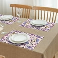 thumbnail image 3 of Pioneer Flower Floral Print Pattern Summer Placemats Table Placemats Set Of 4-Linen Kitchen Washable Placemats Table Mats 12x18 Inch Non-Slip Heat Resistant, 3 of 5